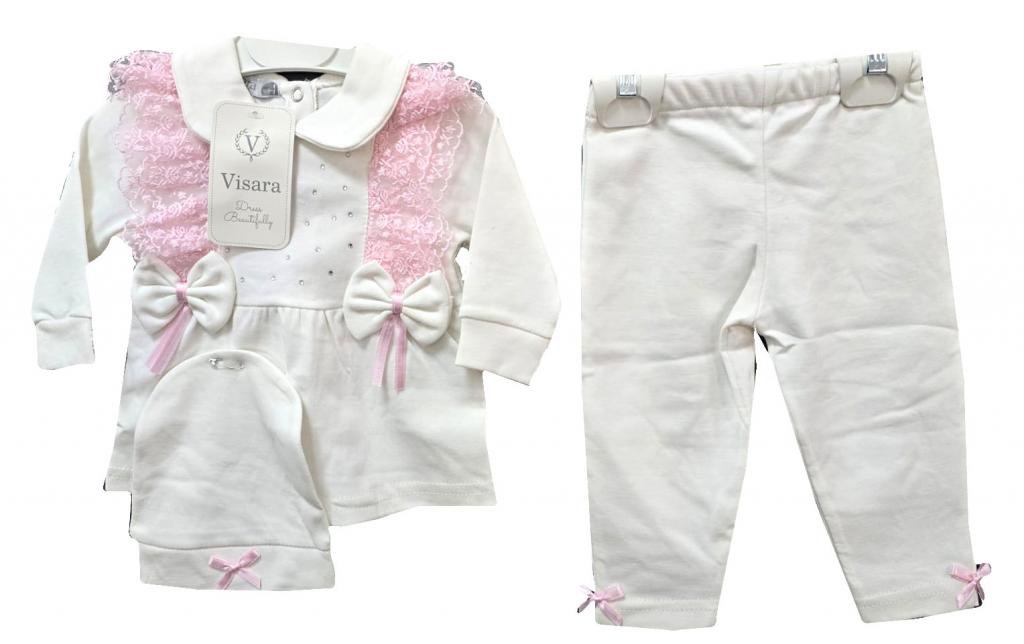 Visara & Vivaki 0510 * VS01515-IP Diamante Lace Two Piece (0-9 months)