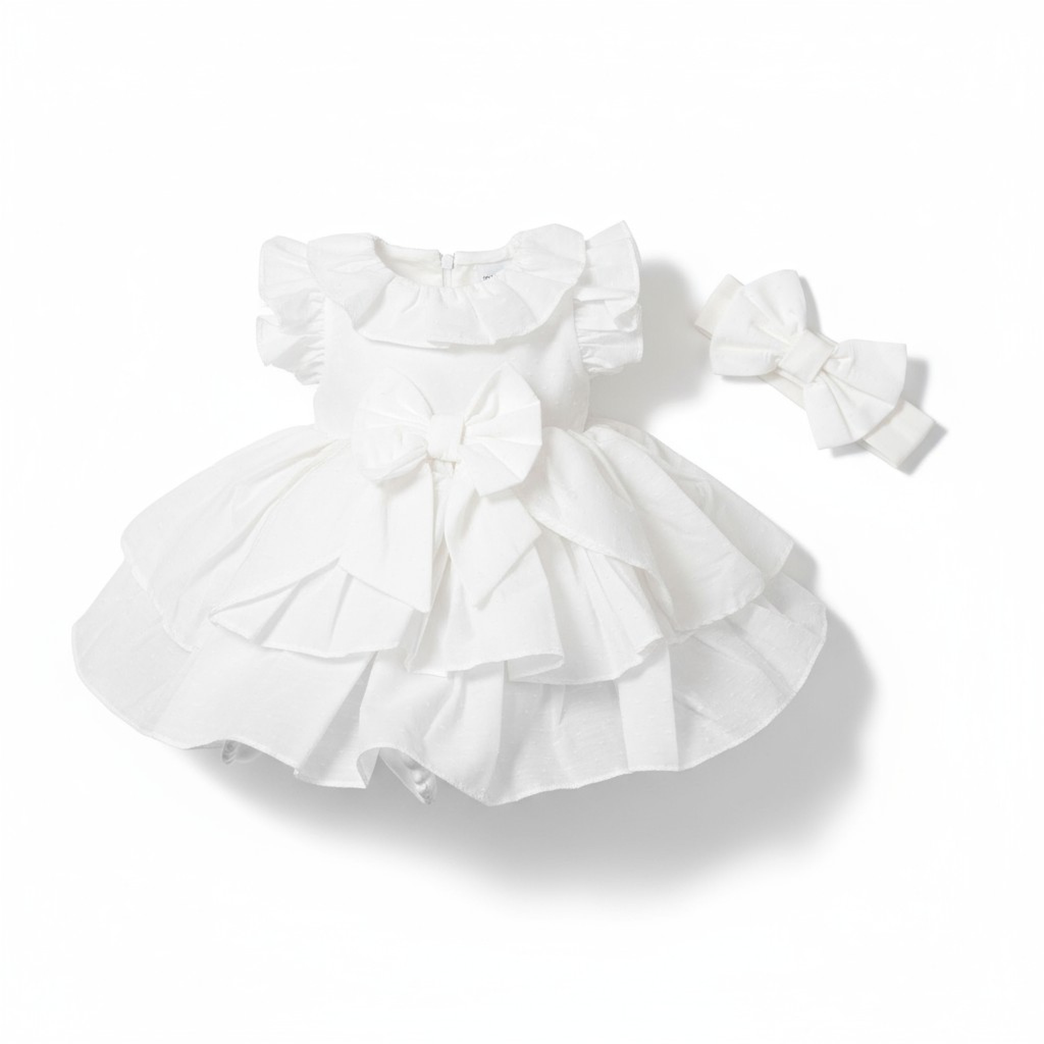 Visara & Vivaki 0434 * VS0434W Dobby Dot Frilled Dress Set (6-36 months)