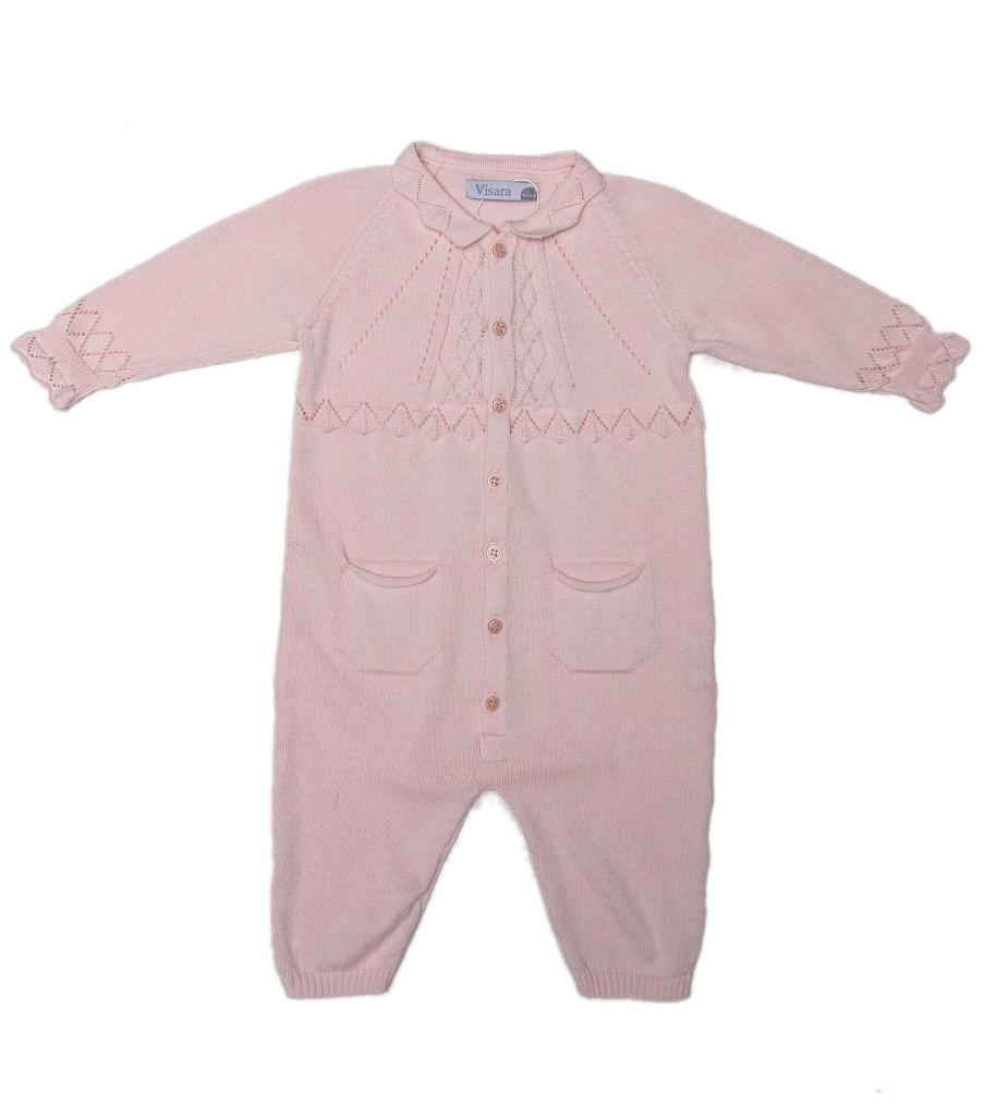 Visara & Vivaki 1397 5038579013973 VS2077P Cotton Knitted Romper (0-9m)