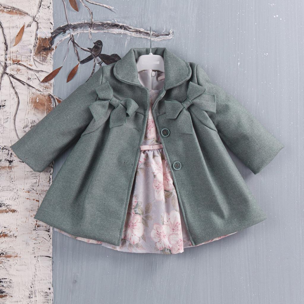 Visara & Vivaki China 4983201135480 VS3548-Green Green Coat and Dress Set (1-5 years)