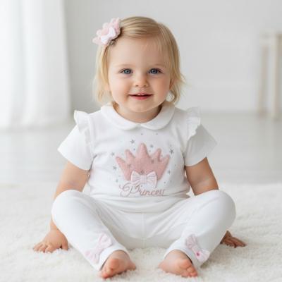VS472869I  Ivory Crown Leggings Set  (6-24 months)