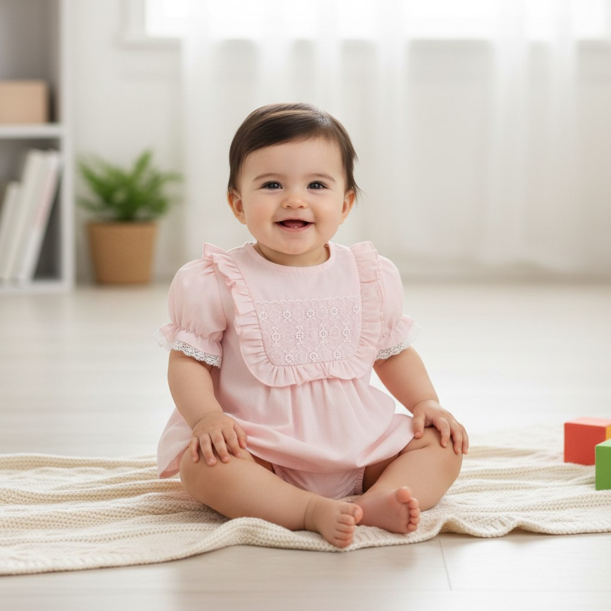Visara & Vivaki 472879  VS472879-P  Embroidery Top and Bloomer Set (3-12 months)