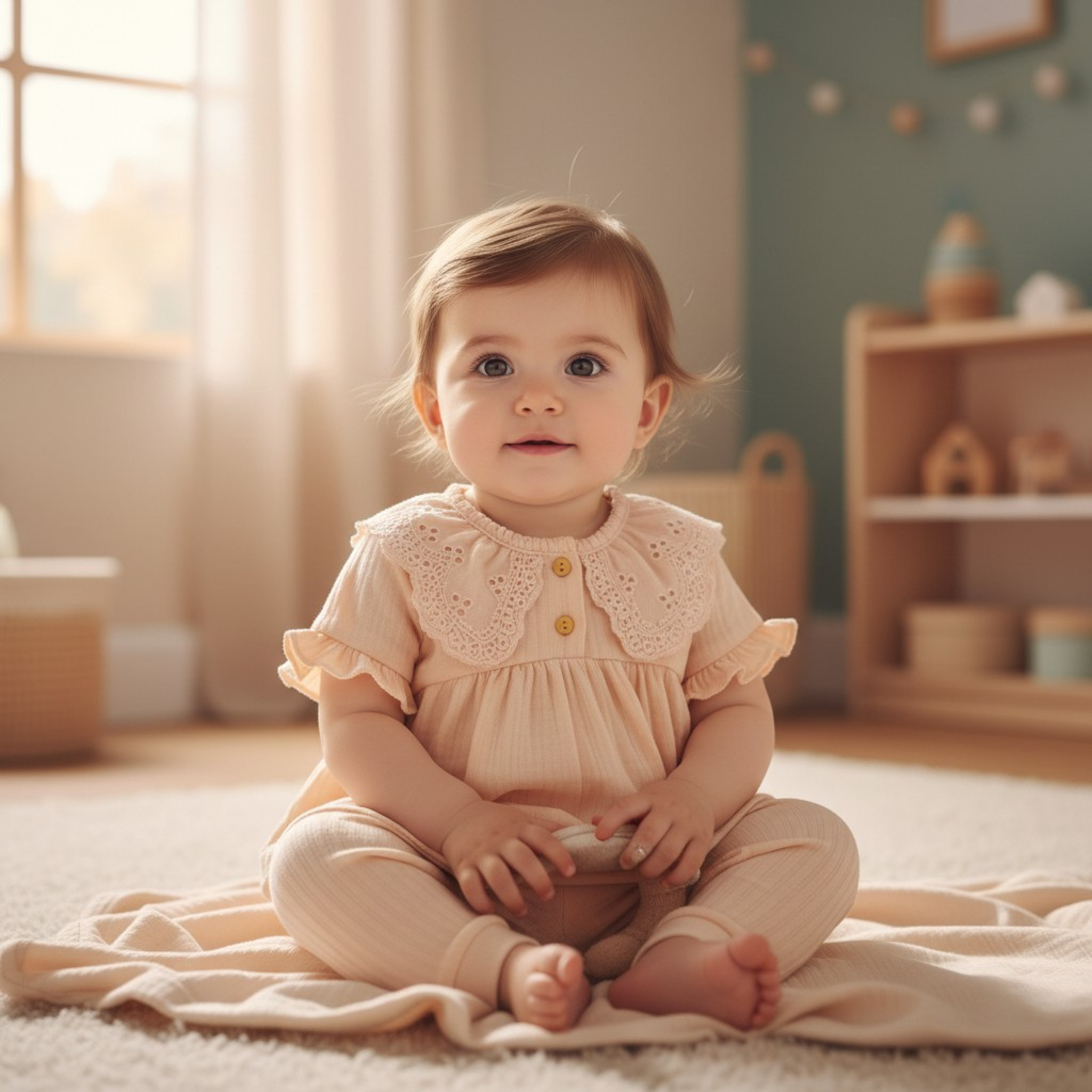 Visara & Vivaki 472880P  VS472880-P  Lace collar top and trousers(3-12 months)
