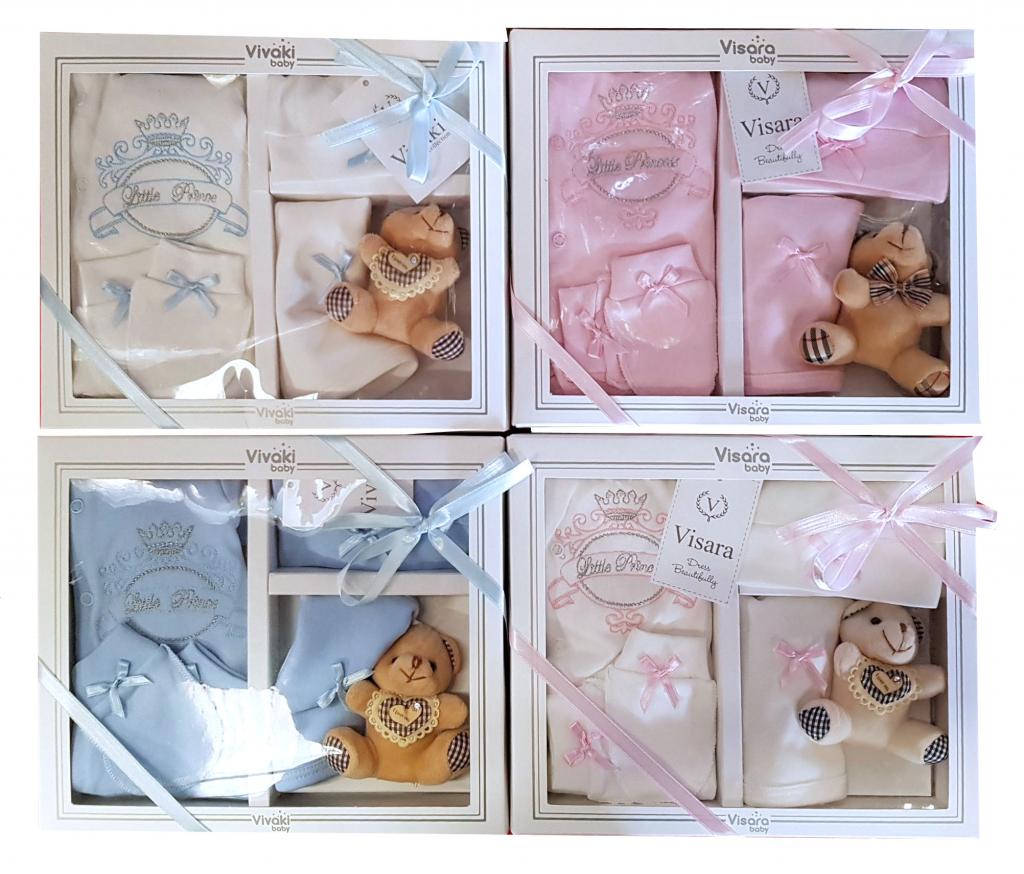 Visara & Vivaki China * VS5633 "Princess" Boxed 5 Piece Set ( 0-6 months) PINK ONLY