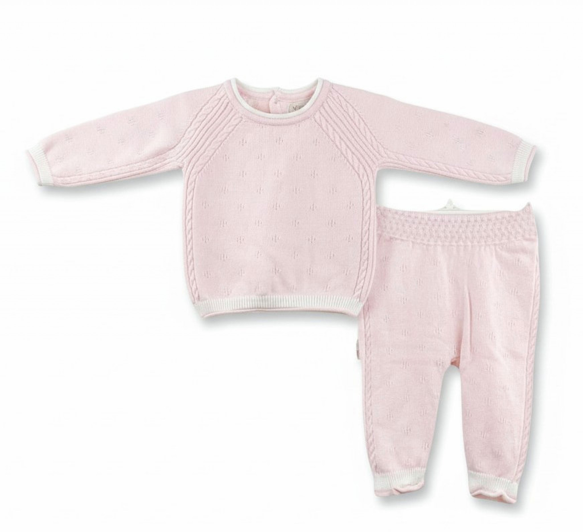 Visara & Vivaki 6026 * VS6014-P Pink Knitted Two Piece Set (0-9 months)