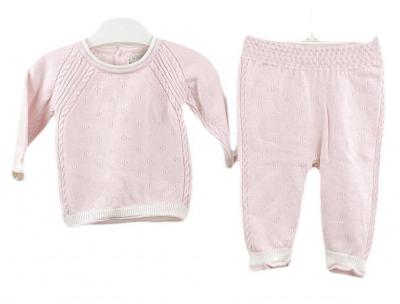 Visara & Vivaki 6026 * VS6014-P Pink Knitted Two Piece Set (0-9 months)