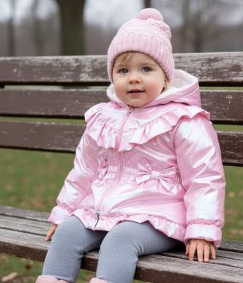 VS8445-P  Pink Pearlised  padded Coat (6-24 months)