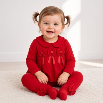 VS8759R  Red bow two Piece  ( 6-24 months)