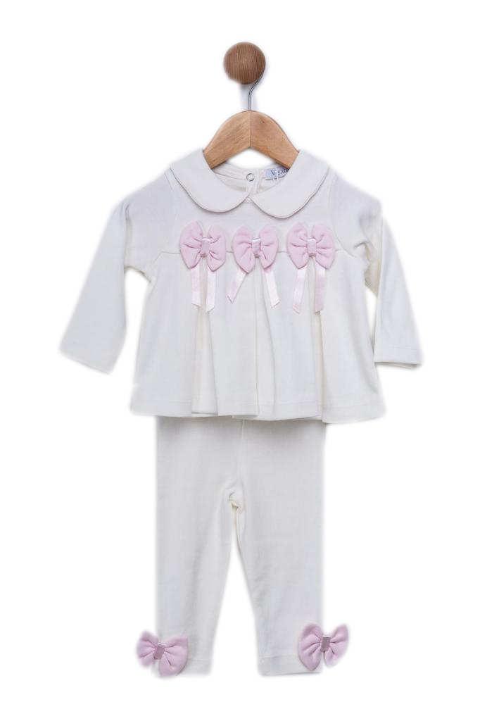 Visara & Vivaki   VS8759i-A Ivory Bows  Set (6-24 months)