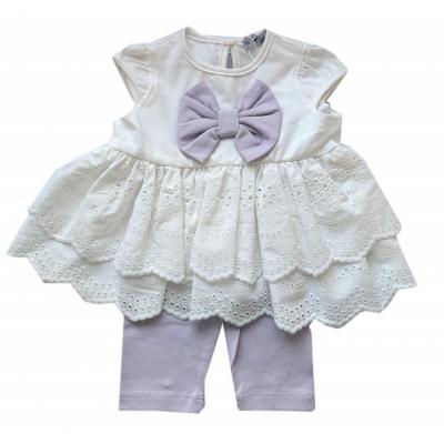 Visara & Vivaki 0641 * VS8801L Cotton Frill Broderie Anglaise Set (6-36 months)