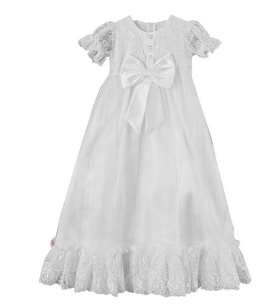 Visara & Vivaki G1210 * VSG1210I Ivory Full length Christening Robe 0-12m (Choose Size)