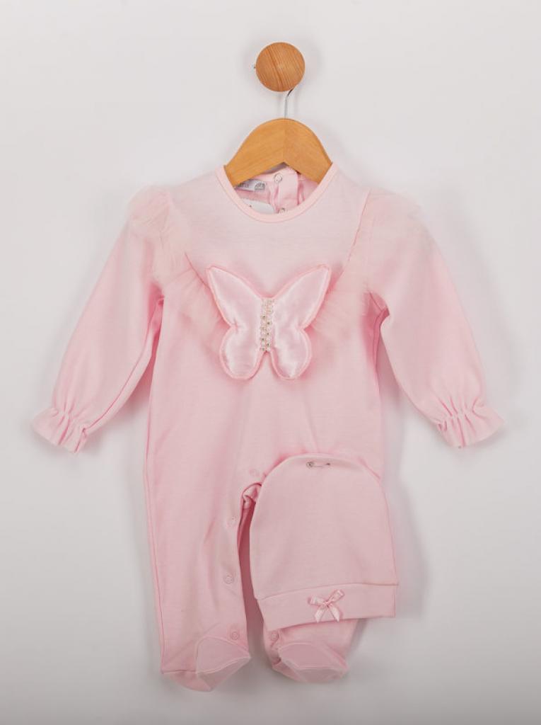 Visara & Vivaki 00259 8698611002593 VV00259-P Pink "Butterfly" All In One Set (0-9 months)