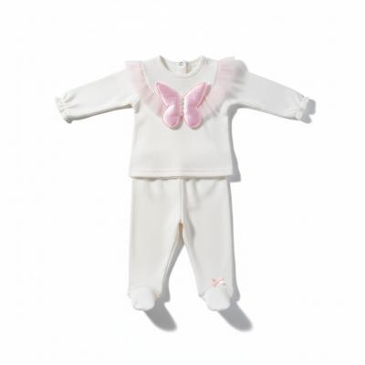 Visara & Vivaki 00260 8698611002609 VV00260-WP White "Butterfly" Set with hat (0-9 months)