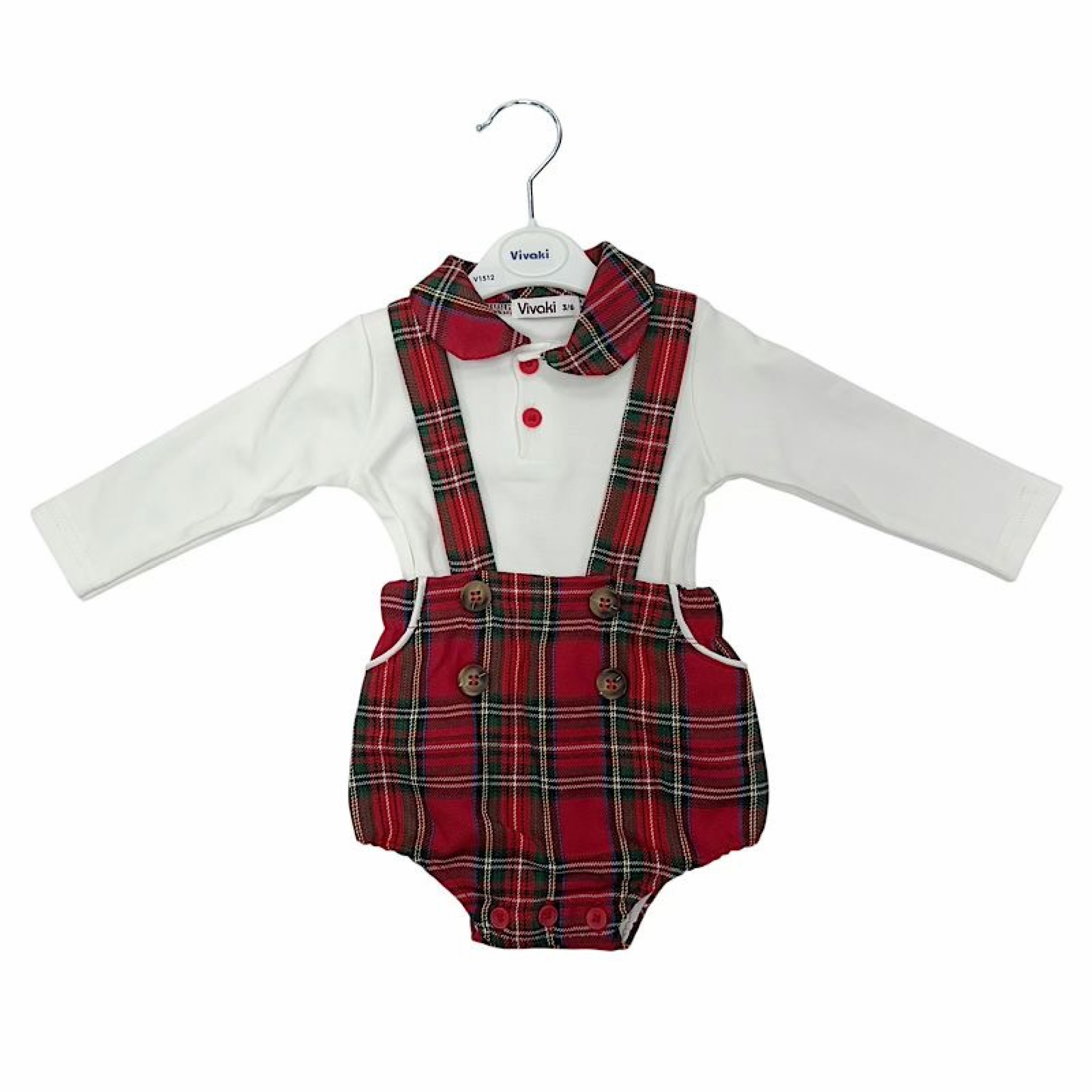 Visara & Vivaki   VV1512-R Red Jam Pant set (3-249 months)