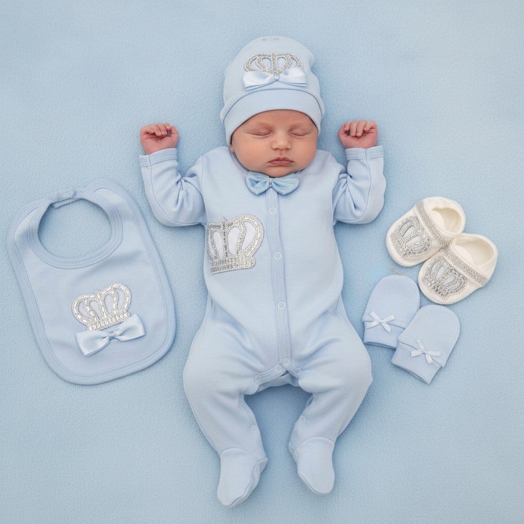 Visara & Vivaki  * VV22001-S Crown Layette (0-6 months)