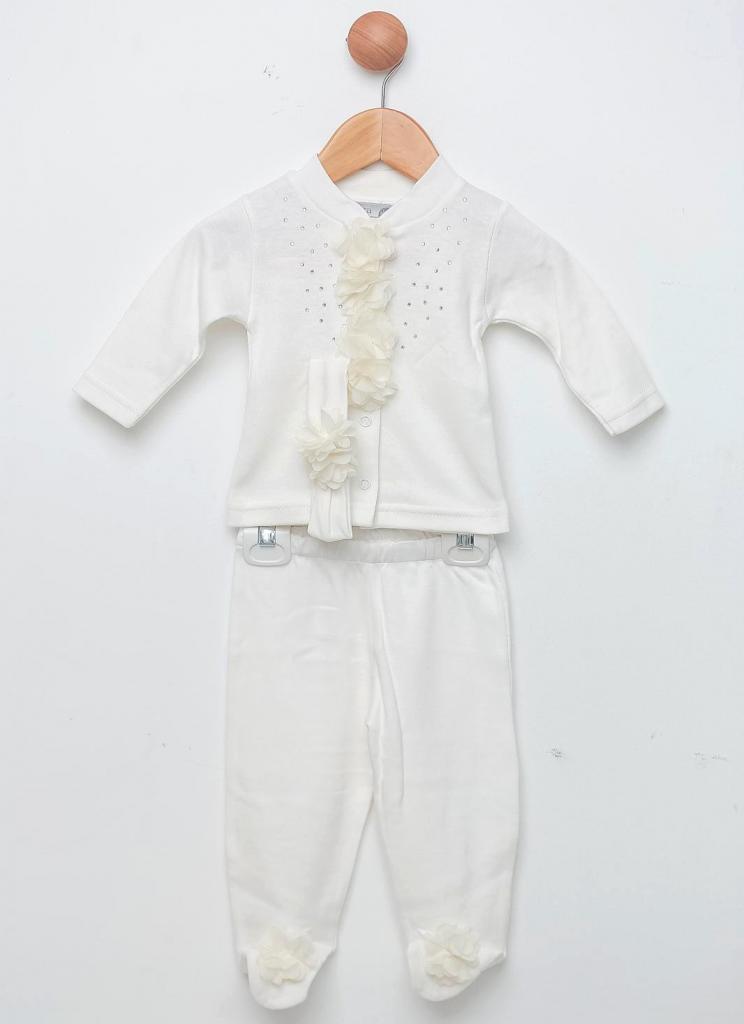 Visara & Vivaki 25106-I  VV25106I Sequin Flower Three Piece Set ( 0-9 months)