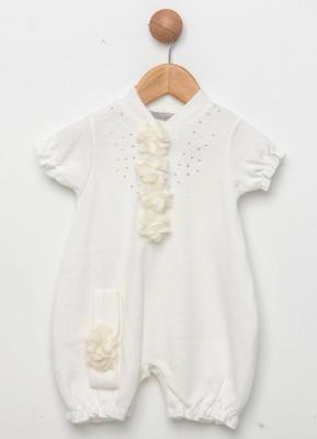 Visara & Vivaki 25107-I  VV25107-I Sequin Flower Romper Set (0-9 months)