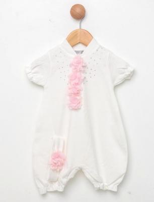 Visara & Vivaki 25107-I  VV25107-IP Sequin Flower Romper Set (0-9 months)