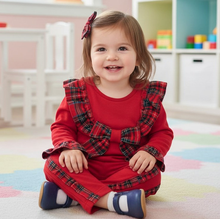 Visara & Vivaki   VV8909 Tartan Top & trousers  (9-24 months)