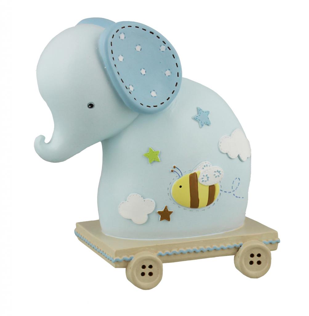 Celebrations China 5017224618015 WBCG1193B Petit Cheri Blue Elephant money Box