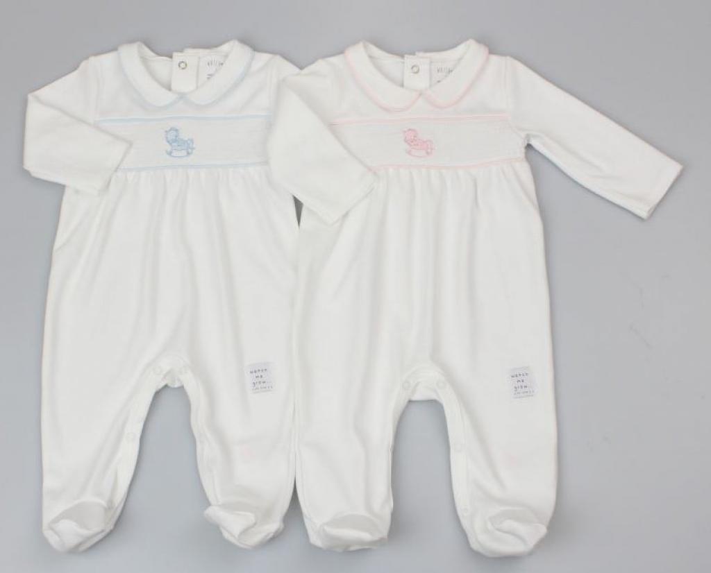 Watch Me Grow China * WMGC12074 Rocking Horse smocked all in one ( 0-9 months)