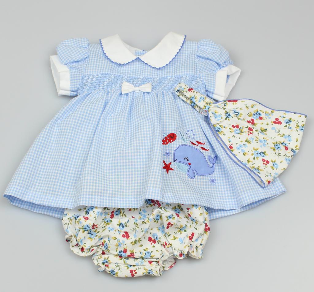 Watch Me Grow China * WMGF1022 Whale dress and bloomers( 0-9 months)