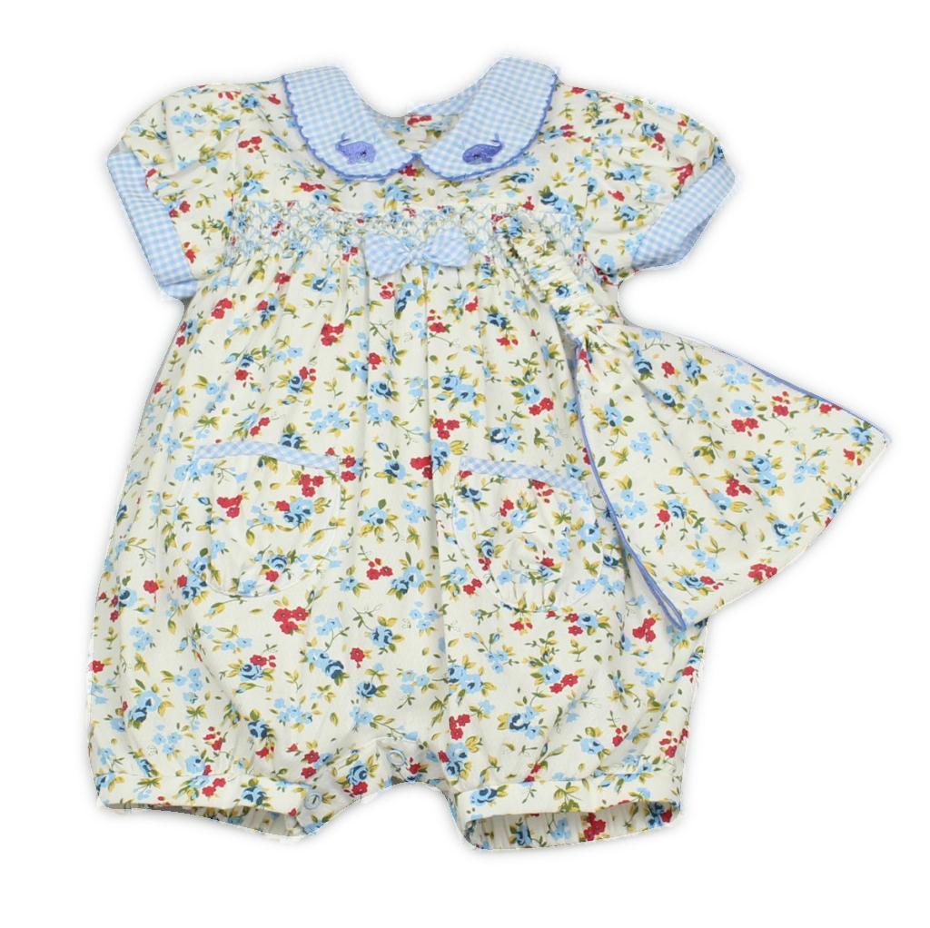 Watch Me Grow GF3099 * WMGF1023 Floral smocked Romper set (0-9 months)