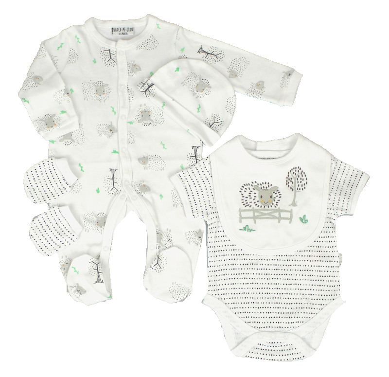 Watch Me Grow GFT/J1721 5050750049823 TKMAXX WMGJ1722 Sheep  Five Piece Layette Set in a Net bag (0-9m
