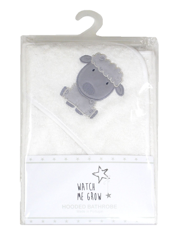 Watch Me Grow L1032 5050750049441 WMGL1032 "Lamb" Hooded Bath Robe