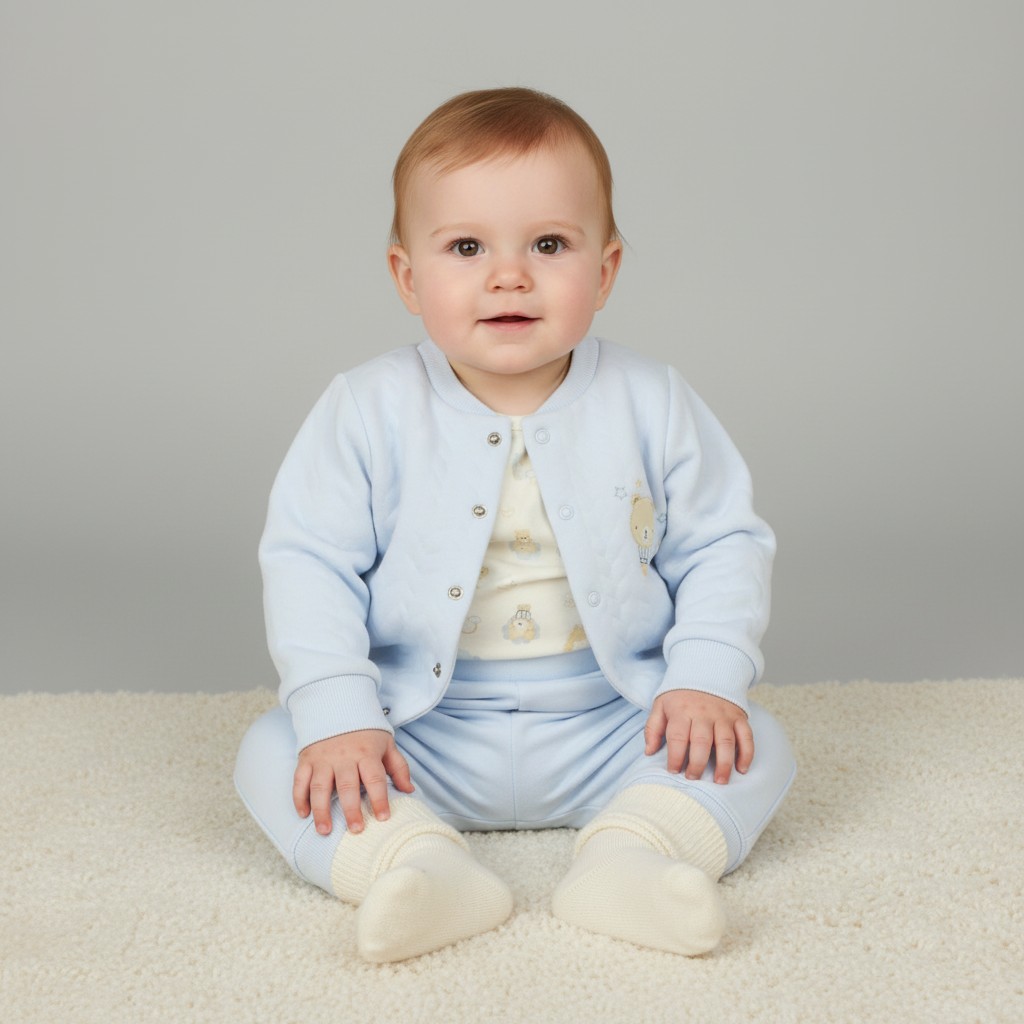 Watch Me Grow TST/N14608  WMN14610 Quilted Teddy Jacket, Trousers & Top(0-9 months)