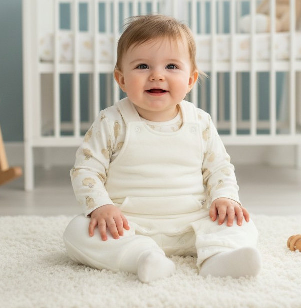 Watch Me Grow DGS/N14615  WMN14615 Quilted Lion Top & Dungarees(0-9 months)