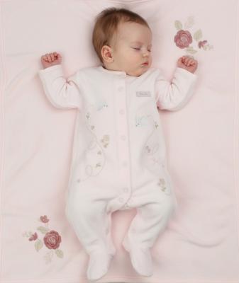 WMN14622  Velour Bird All in One  (0-9 months)