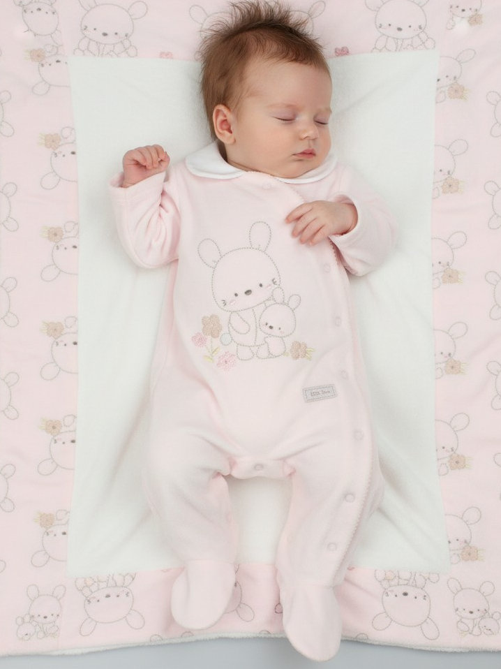 Watch Me Grow VST/N14625  WMN14625 Velour Bunny All in One (0-9 months)