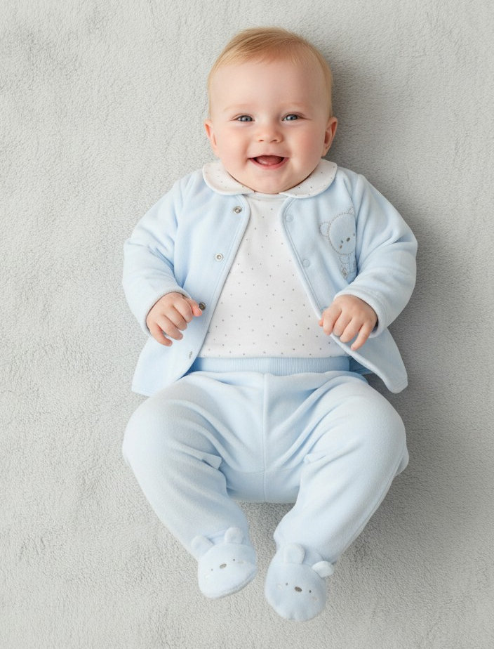 Watch Me Grow VST/N14634  WMN14634 Velour Bunny Top, Jacket & Trousers (0-9 months)