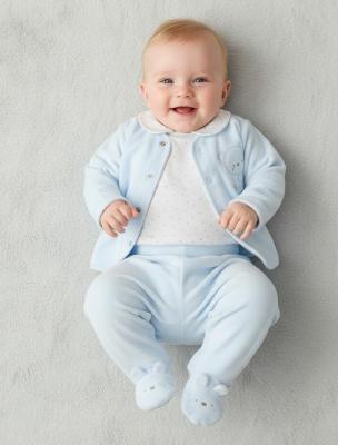 WMN14634  Velour Bunny Top, Jacket & Trousers  (0-9 months)