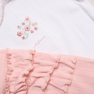 Willow & Whistle   WWH13285-P Ribbed Four Piece Outfit (0-9 months)