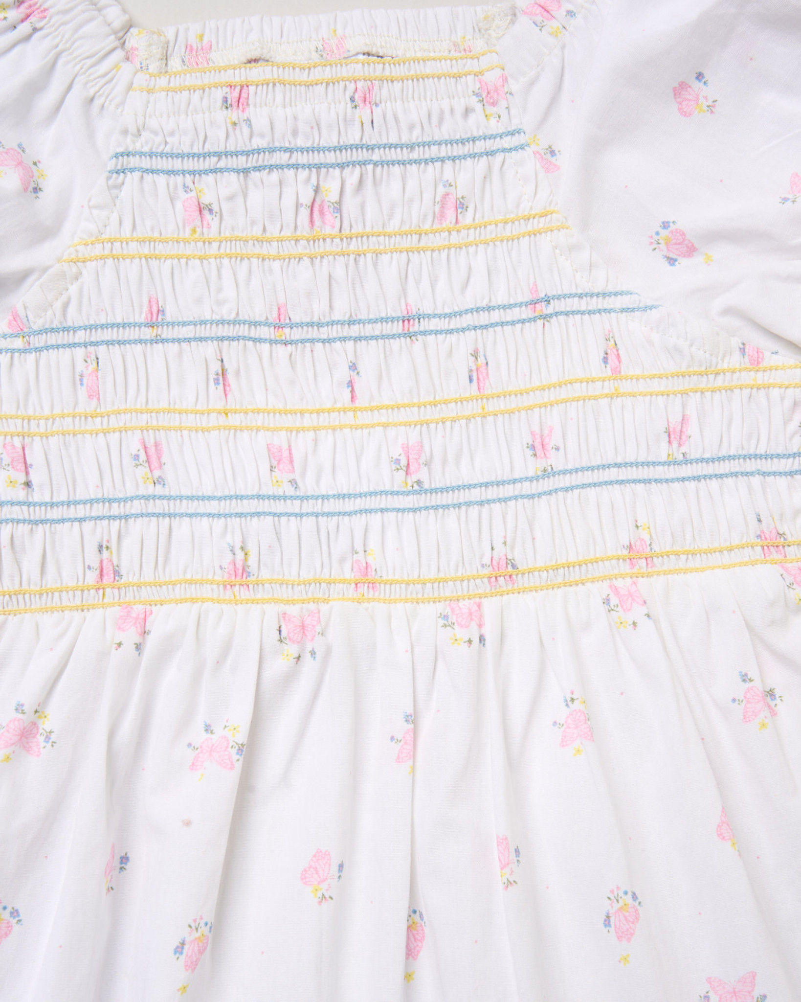 Willow & Whistle H14293 TOD * WWH14293 Floral Shirred Dress and scrunchie(2-4 years)