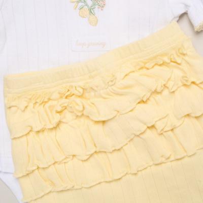 Willow & Whistle   WWH14329-Y Ribbed Four Piece Outfit (0-9 months)