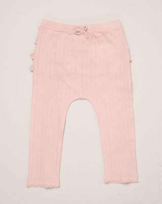 Willow & Whistle  * WWH14330-P Frilled rear Ribbed Four Piece Outfit (0-9 months)