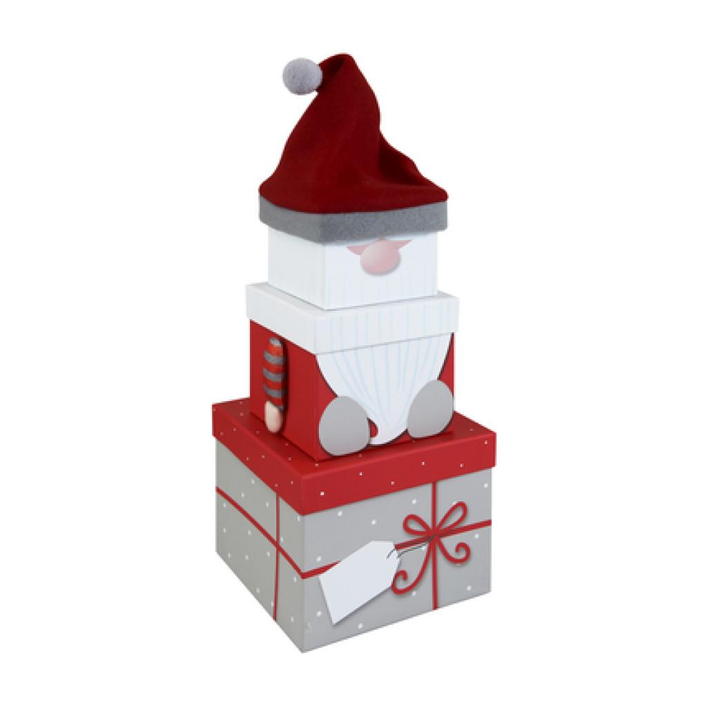 Eurowrap  5033601005810 X-31091-BXCC  Christmas Gonk stacking box set with plush
