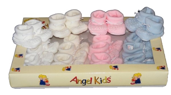Angel Kids 1045 5038579010453 AK1045 Knitted Booties NO CREAM