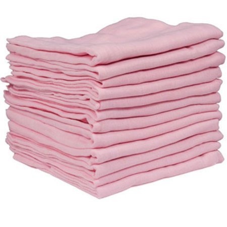 Bee Bo  502971139620 BO3791p  bulk pack of muslin squares (Pink)